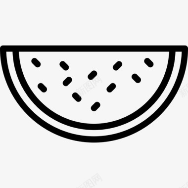 西瓜美食3线性图标图标