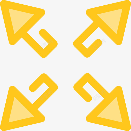 展开用户界面10黄色图标svg_新图网 https://ixintu.com 展开 用户界面10 黄色