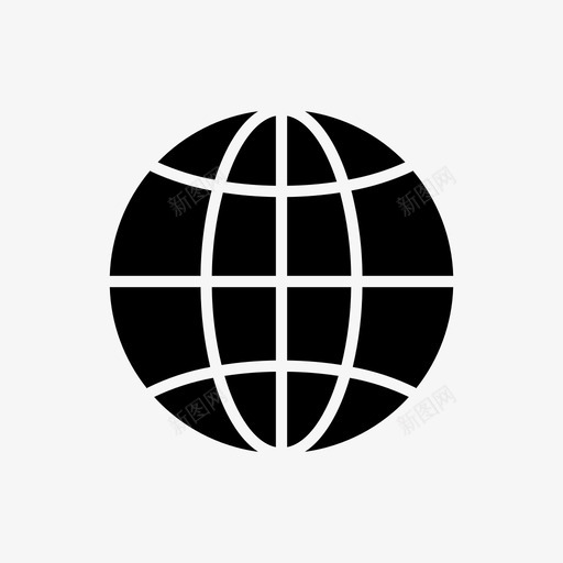 全球化坐标地球图标svg_新图网 https://ixintu.com 世界地球仪 全球化 地图 地球 坐标 日常平面图标