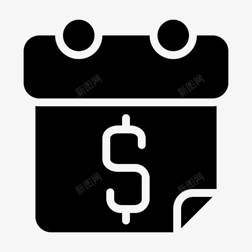 付款日期日历美元图标svg_新图网 https://ixintu.com 付款日期 日历 日历字形 日程表 美元