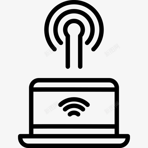 Wifi机场9线路图标svg_新图网 https://ixintu.com Wifi 机场9 线路