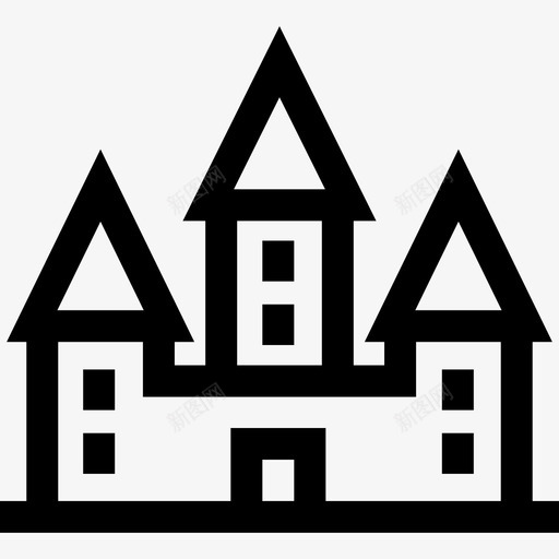 城堡古堡宫殿图标svg_新图网 https://ixintu.com 古堡 城堡 宫殿 房地产概述