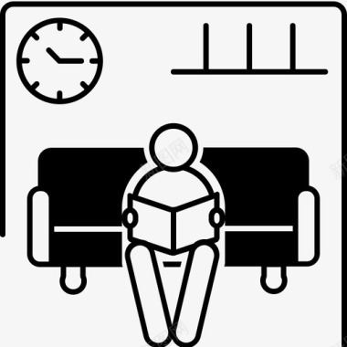 休息室预约大堂图标图标