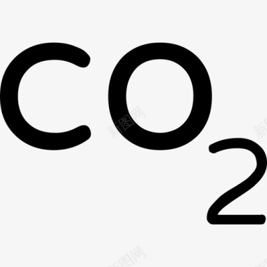二氧化碳工业2粗体圆形图标图标