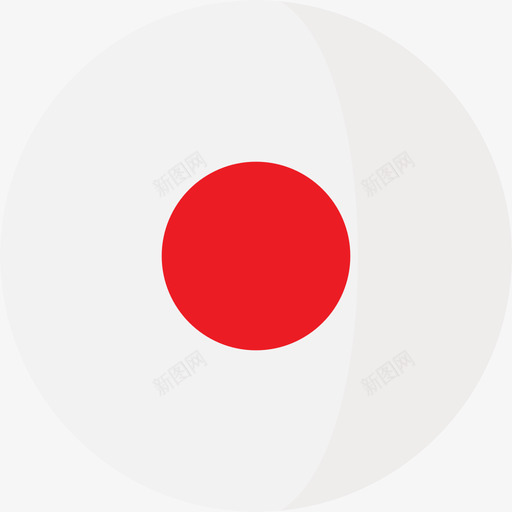 日本国旗3圆圈平图标svg_新图网 https://ixintu.com 国旗3 圆圈平 日本