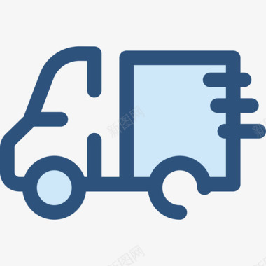 卡车电子商务7蓝色图标图标