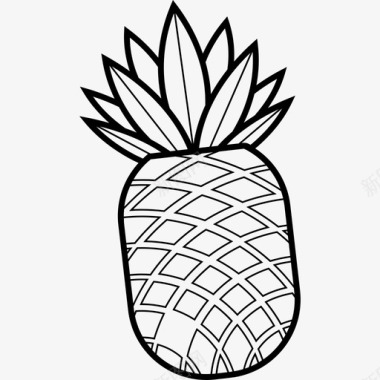 菠萝水果手工制作图标图标