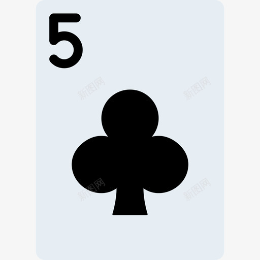 扑克牌赌场5单位图标svg_新图网 https://ixintu.com 单位 扑克牌 赌场5
