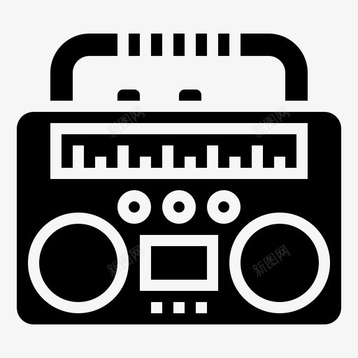 音箱扬声器电子收音机图标svg_新图网 https://ixintu.com 复古技术符号 技术 收音机 电子 音箱扬声器