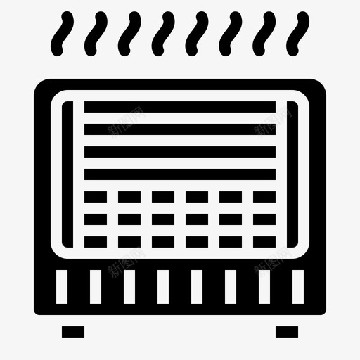固体电子设备热加热器图标svg_新图网 https://ixintu.com 固体电子设备热加热器