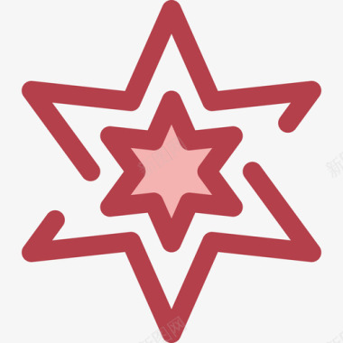 星星形状9红色图标图标