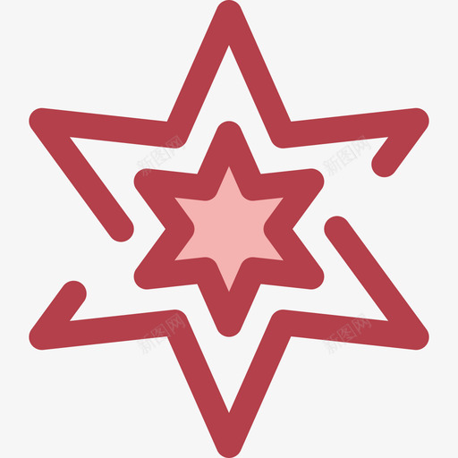 星星形状9红色图标svg_新图网 https://ixintu.com 形状9 星星 红色