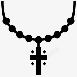 基督教项链十字项链配件基督教图标高清图片