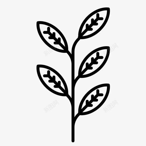 植物叶子生命图标svg_新图网 https://ixintu.com 叶子 植物 生命 自然 花