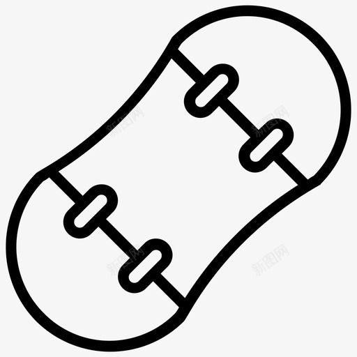 滑板长板运动图标svg_新图网 https://ixintu.com 滑板 爱好和兴趣线图标 运动 长板