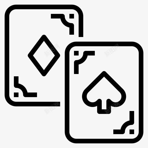 游戏卡片扑克图标svg_新图网 https://ixintu.com 卡片 扑克 游戏 聚会
