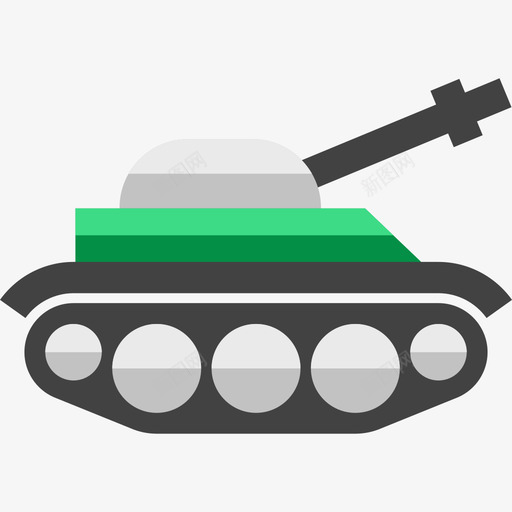 坦克武器5扁平图标svg_新图网 https://ixintu.com 坦克 扁平 武器5