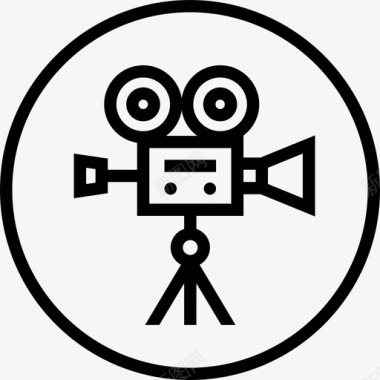 电影摄影机电影制作图标图标