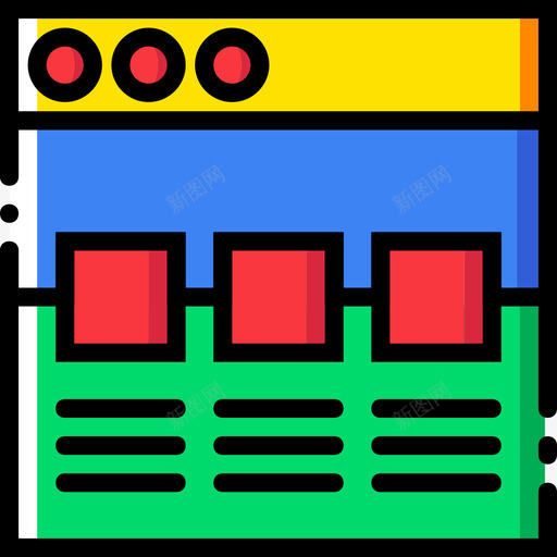 浏览器用户界面6线性颜色图标svg_新图网 https://ixintu.com 浏览器 用户界面6 线性颜色