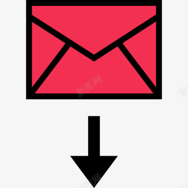 电子邮件在线和互联网扁平图标图标
