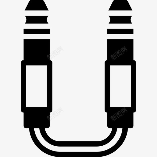 插孔连接器连接器电缆3填充图标svg_新图网 https://ixintu.com 填充 插孔连接器 连接器电缆3