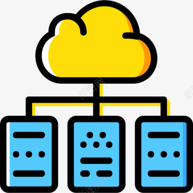 云计算搜索引擎优化和分析2黄色图标图标