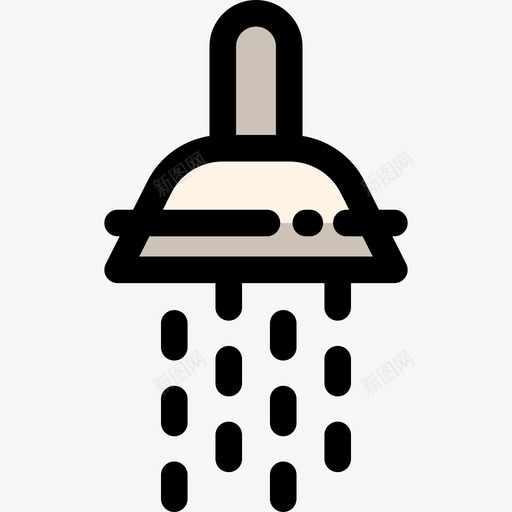 淋浴家居用品13线性颜色图标svg_新图网 https://ixintu.com 家居用品13 淋浴 线性颜色