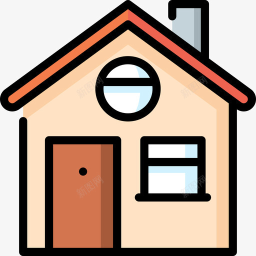 房地产家居用品3线性颜色图标svg_新图网 https://ixintu.com 家居用品3 房地产 线性颜色