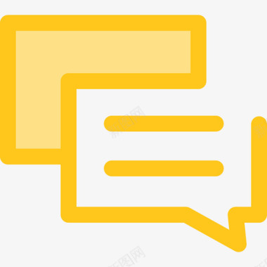 对话通讯40黄色图标图标