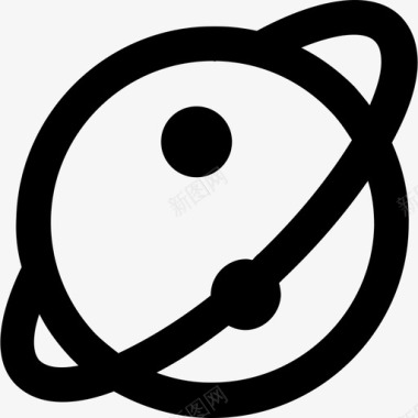 土星旅行24加粗圆形图标图标