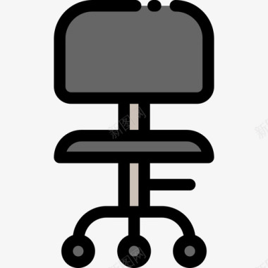 椅子家居用品13线性颜色图标图标
