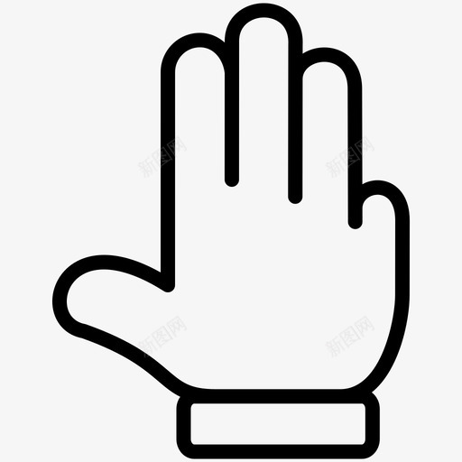 三个手指手势手图标svg_新图网 https://ixintu.com 三个手指 互动 手 手势 手触摸手势