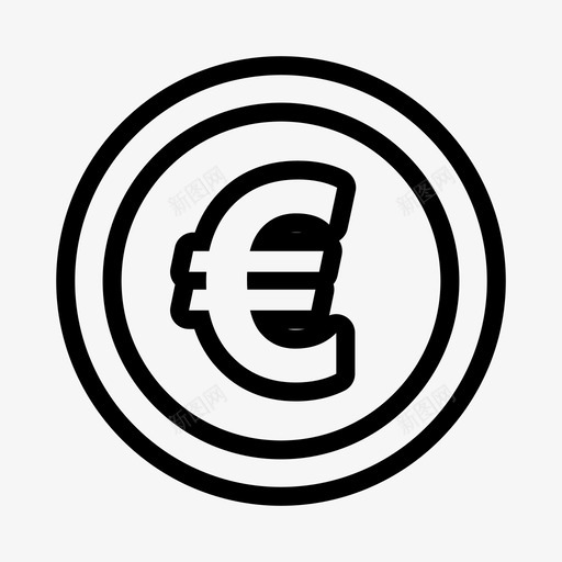 欧元硬币货币金融图标svg_新图网 https://ixintu.com 价格 欧元硬币 货币 金融