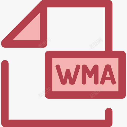 Wma文件和文件夹10红色图标svg_新图网 https://ixintu.com Wma 文件和文件夹10 红色