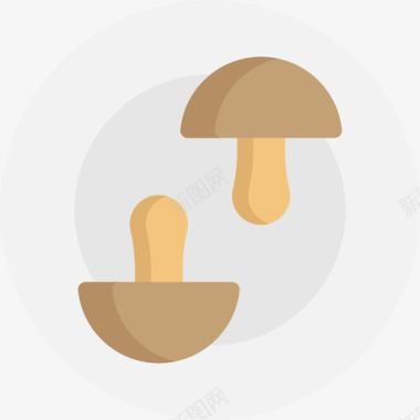 蘑菇餐厅5公寓图标图标
