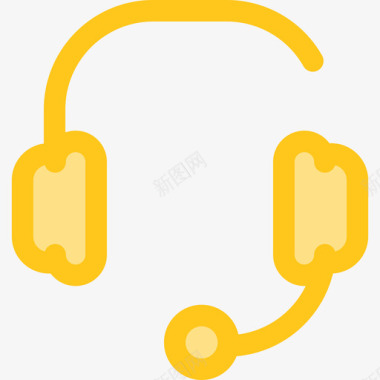 耳机用户界面10黄色图标图标