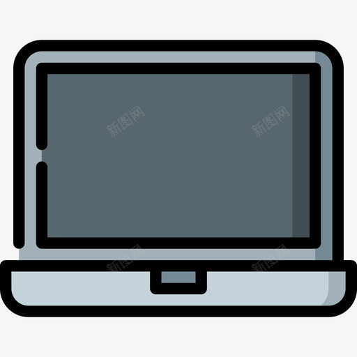 笔记本电脑家庭用品3线颜色图标svg_新图网 https://ixintu.com 家庭用品3 笔记本电脑 线颜色