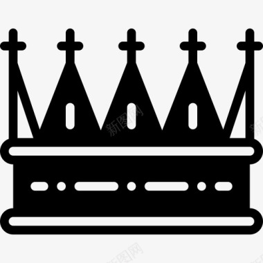 皇冠中世纪填充图标图标