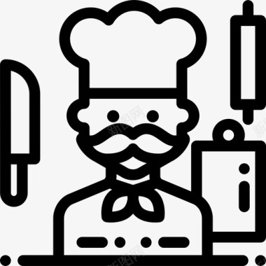 厨师职业和工作5直系图标图标