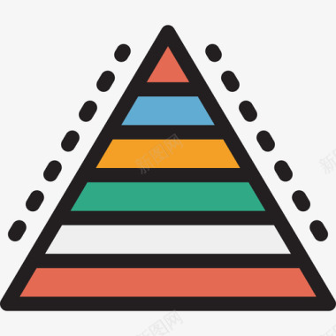 金字塔图图表方案线颜色图标图标