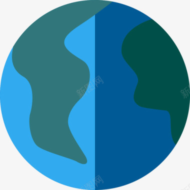 行星地球杂类3平坦图标图标