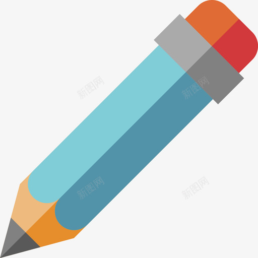 铅笔绘画工具2扁平图标svg_新图网 https://ixintu.com 扁平 绘画工具2 铅笔
