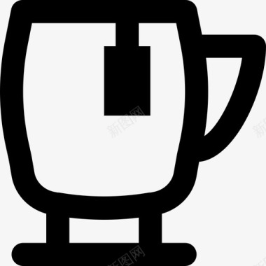 茶杯咖啡厅20轮廓图标图标