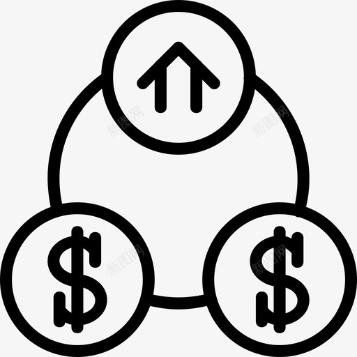 资金流房地产18线性图标svg_新图网 https://ixintu.com 房地产18 线性 资金流