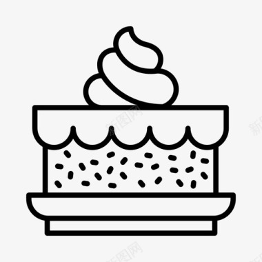 蛋糕面包房糖果图标图标
