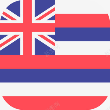 夏威夷国际国旗3圆形方形图标图标