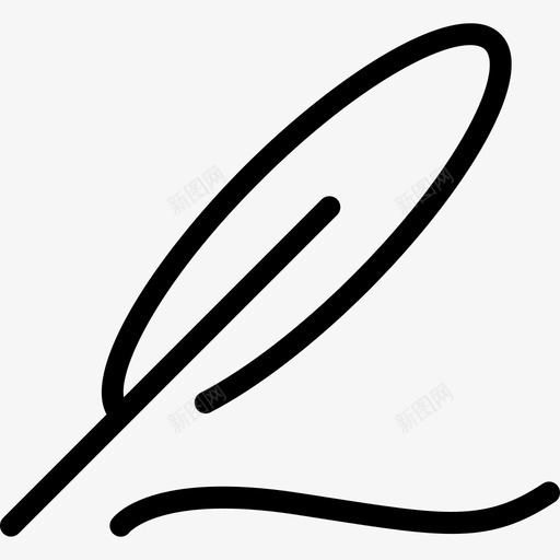 羽毛笔生活方式直线型图标svg_新图网 https://ixintu.com 生活方式 直线型 羽毛笔