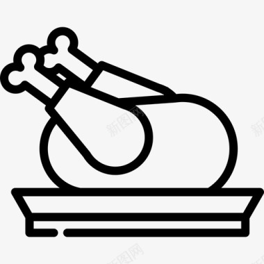 烤鸡烧烤3直系图标图标