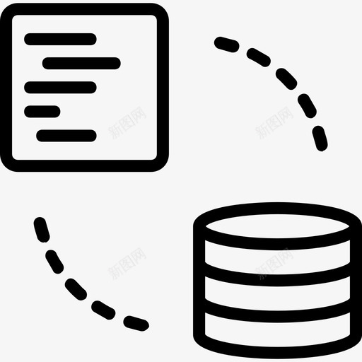 数据库开发3线性图标svg_新图网 https://ixintu.com 开发3 数据库 线性
