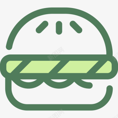 汉堡食品和餐厅5维德图标图标